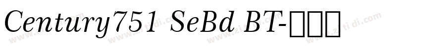 Century751 SeBd BT字体转换